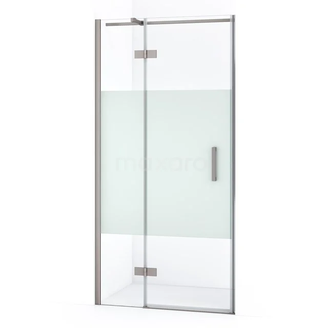 Diamond Douchedeur | 110 cm Rvs Helder met matte strook Draaideur DDB21651313BR