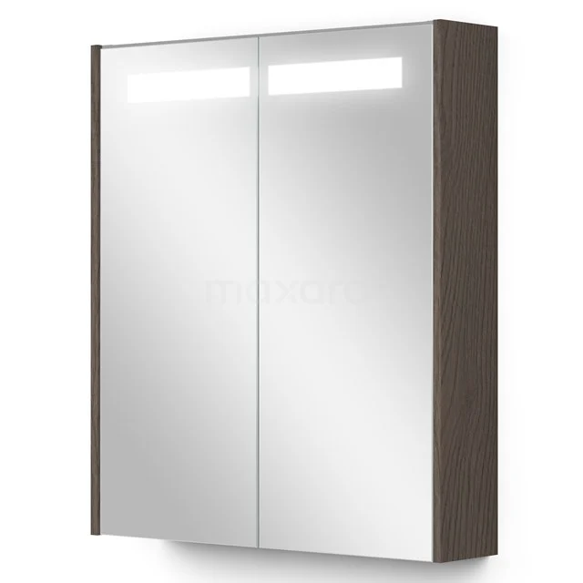 Mirror cabinet with lighting Modulo 60x70cm Dark brown oak K99-0600-59008-37