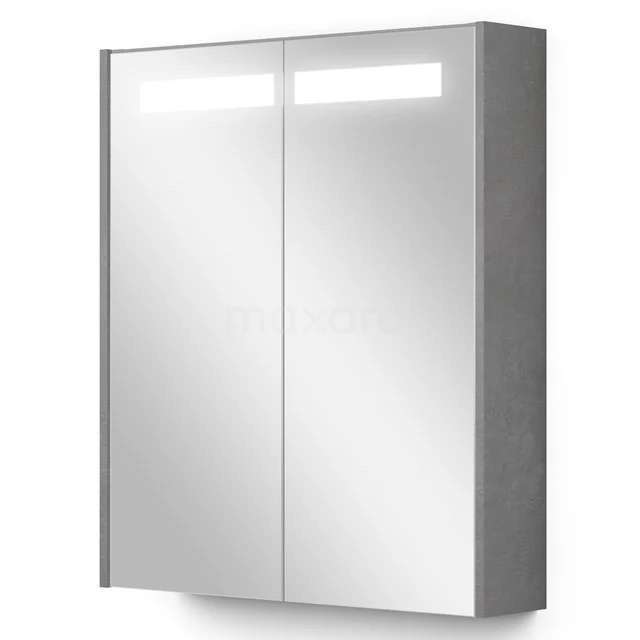 Spiegelkast Met Verlichting Modulo 60x70cm Lichtgrijs Beton  K99-0600-59008-50