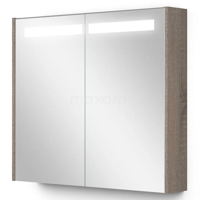 Spiegelkast Met Verlichting Modulo 80x70cm Eiken K99-0800-59008-32