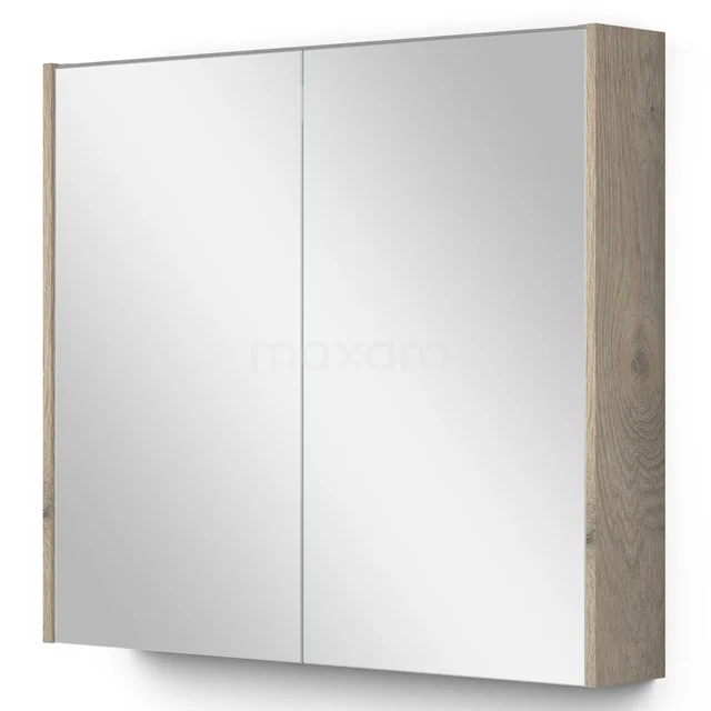 Mirror cabinet with lighting Modulo 80x70cm Light grey oak K99-0800-59009-33