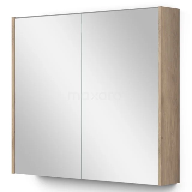 Mirror cabinet with lighting Modulo 80x70cm Light brown oak K99-0800-59009-34