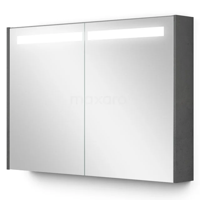 Mirror cabinet with lighting Modulo 100x70cm Dark grey concrete K99-1000-59008-51