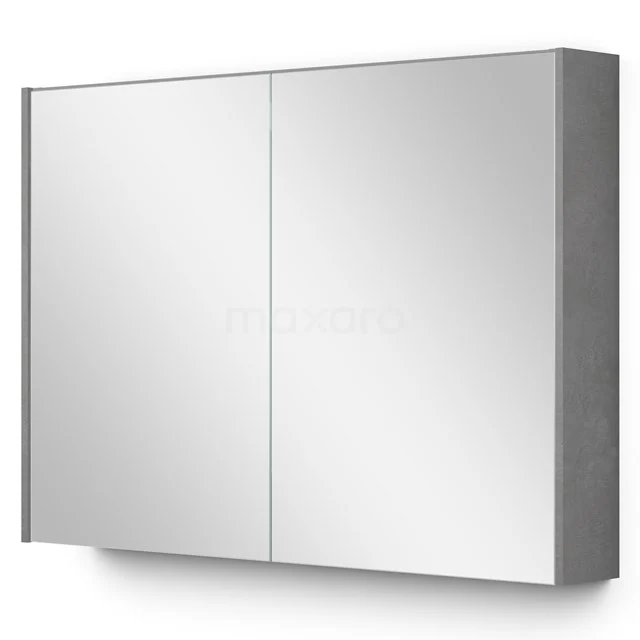 Spiegelkast Met Verlichting Modulo 100x70cm Lichtgrijs Beton  K99-1000-59009-50