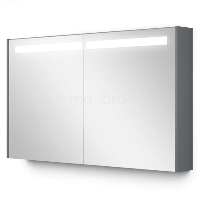 Spiegelschrank mit Beleuchtung Modulo 120x70cm Mittelgrau K99-1200-59008-03 Verlicht Badschrank mit Spiegeltüren, strakes Design in Grau, ideal für moderne Bäder.