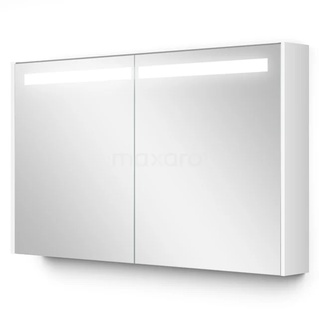 Spiegelschrank mit Beleuchtung Modulo 120x70cm Hochglanz Weiß K99-1200-59008-04 Weißer Badschrank mit Spiegeltüren, LED-Beleuchtung und modernem Design, ideal für moderne Bäder.