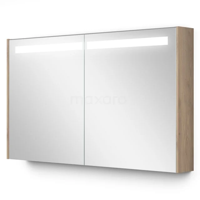 Spiegelkast Met Verlichting Modulo 120x70cm Lichtbruin Eiken  K99-1200-59008-34
