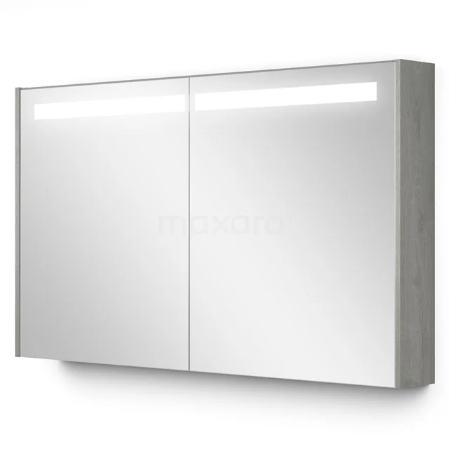 Spiegelkast Met Verlichting Modulo 120x70cm Grijs Eiken  K99-1200-59008-39
