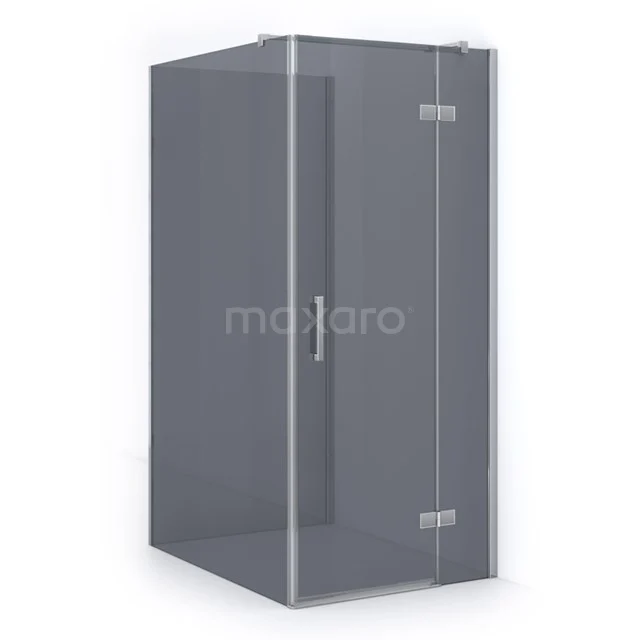 Pearl Duschkabine | 120x80 cm Chrom Drehtür Rechteck CPHV-081253321C Glasene Duschkabine mit Eck-Einstieg, transparentem Design und metallenen Scharnieren, ideal für moderne Badezimmergestaltung.