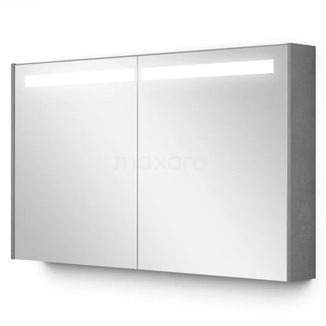 Spiegelkast Met Verlichting Modulo 120x70cm Lichtgrijs Beton  K99-1200-59008-50