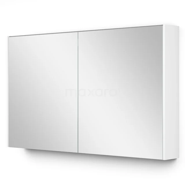 Spiegelschrank mit Beleuchtung Modulo 120x70cm Matt Weiß K99-1200-59009-05 Weiße Badezimmer Spiegelschrank mit zwei Türen, schlankes Design, perfekt für Aufbewahrungsfunktionalität und modernen Badezimmerstil.