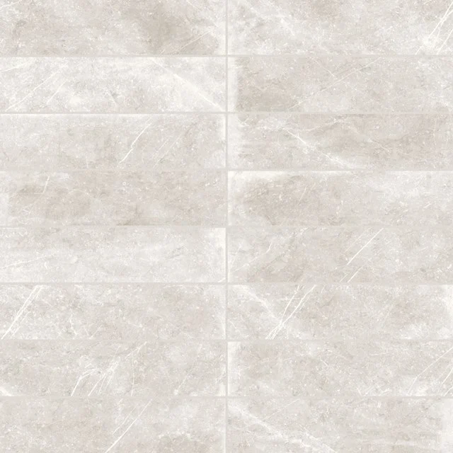 Vloer/Wandtegel Avanto White 7,5x30cm Natuursteenlook Wit Gerectificeerd 503-100301