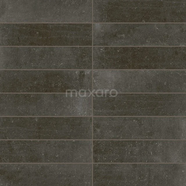 Vloer/Wandtegel Avanto Dark 7,5x30cm Natuursteenlook Zwart Gerectificeerd 503-100303