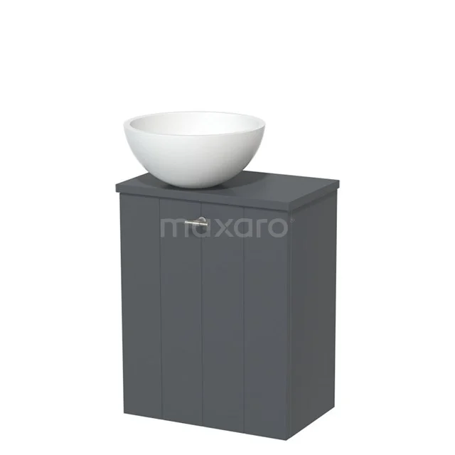Toiletmeubel met Waskom Solid Surface Mat Modulo Donkergrijs 41 cm TMK10-00227