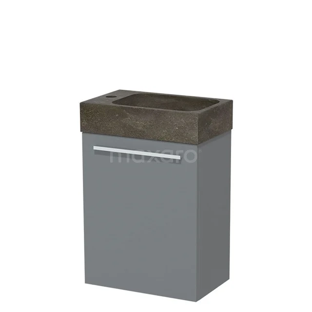 Modulo Pico Toilet unit with basin | 40 cm Mid grey Flat front Natural stone TMW10-00026