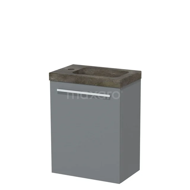 Modulo Pico Toiletmeubel met wastafel | 40 cm Middengrijs Vlak front Natuursteen TMW10-00027