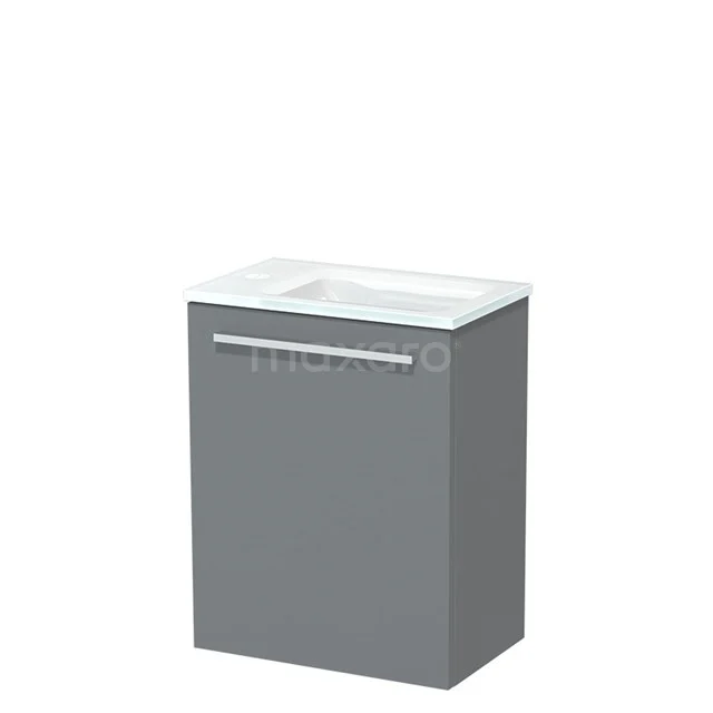 Modulo Pico Toiletmeubel met wastafel | 40 cm Middengrijs Vlak front Glas TMW10-00028