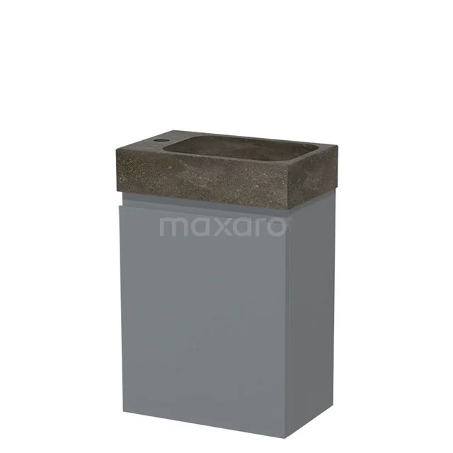 Modulo Pico Toilet unit with basin | 40 cm Mid grey Handleless front Natural stone TMW10-00038