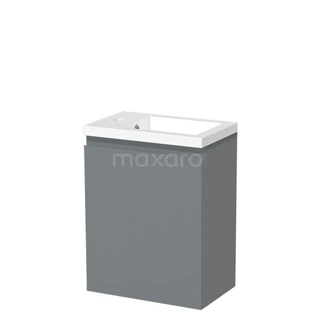 Toiletmeubel met Wastafel Mineraalmarmer Glanzend Modulo Middengrijs 40 cm TMW10-00042