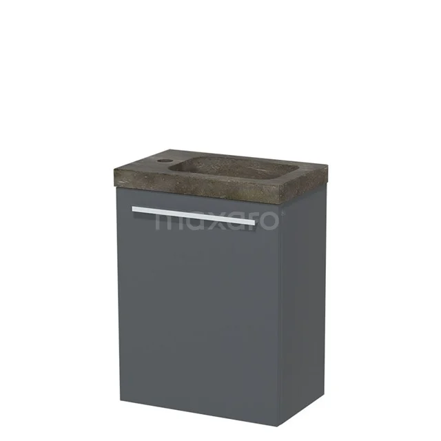Modulo Pico Toilet unit with basin | 40 cm Dark grey Flat front Natural stone TMW10-00195