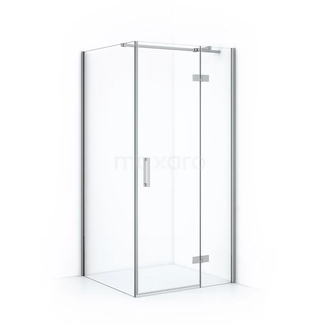 Diamond Shower enclosure | 100x90 cm Chrome Clear glass Pivot door Rectangle CDB224609310C