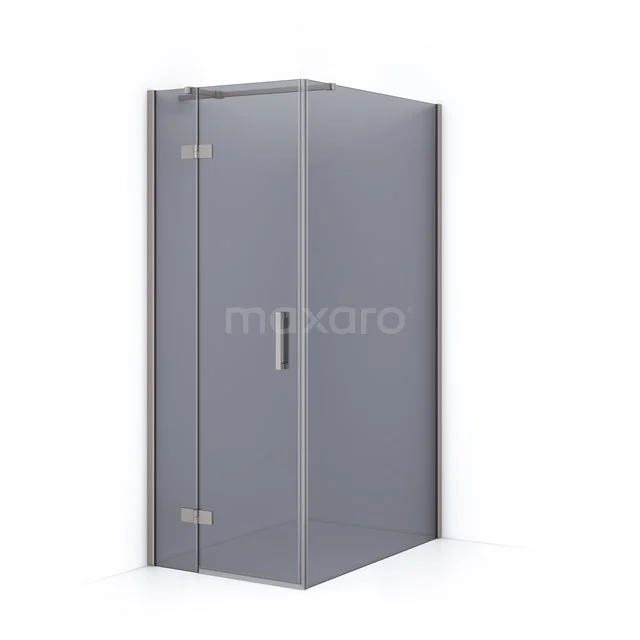 Diamond Shower enclosure | 110x80 cm Stainless steel Smoke glass Pivot door Rectangle CDB213511311BR