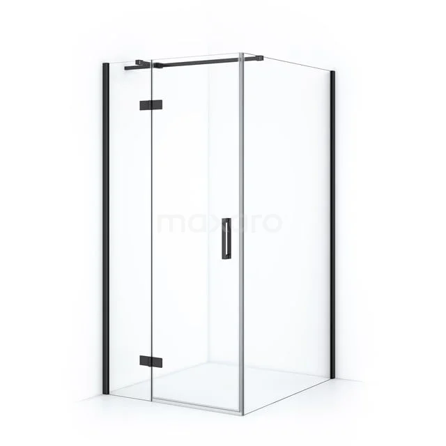 Diamond Douchecabine | 120x90 cm Zwart chroom Helder glas Draaideur Rechthoek CDB213612310BCN