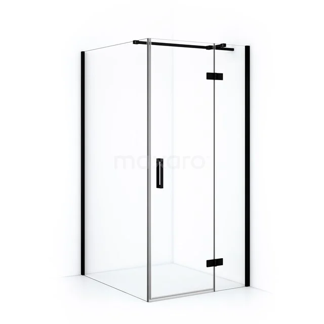 Diamond Shower enclosure | 120x100 cm Matte black Clear glass Pivot door Rectangle CDB224612310MB