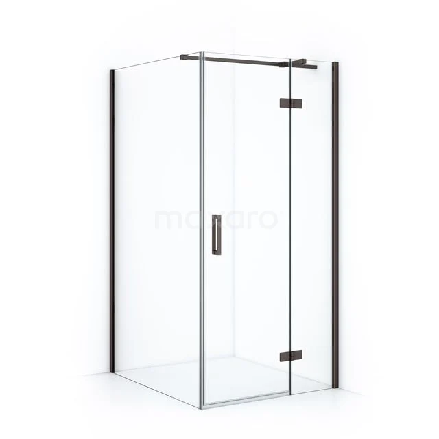 Diamond Douchecabine | 120x90 cm Zwart metaal Helder glas Draaideur Rechthoek CDB223612310ZMN