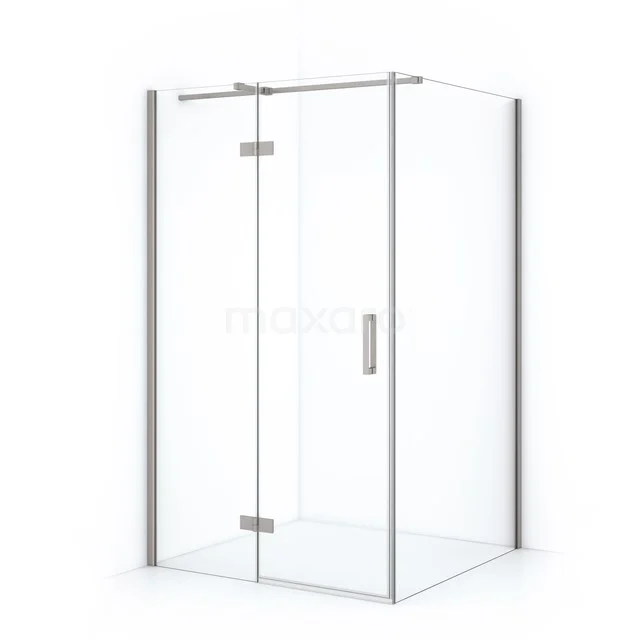 Diamond Shower enclosure | 110x70 cm Stainless steel Clear glass Pivot door Rectangle CDB216507310BR