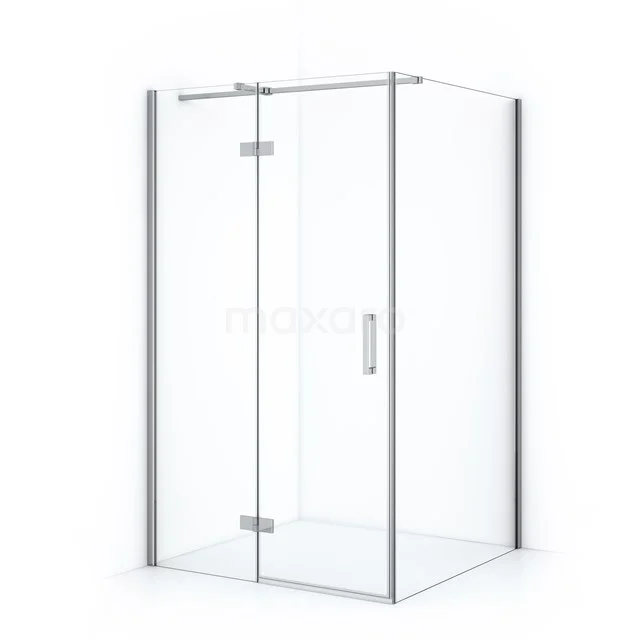 Diamond Shower enclosure | 110x100 cm Chrome Clear glass Pivot door Rectangle CDB216510310C