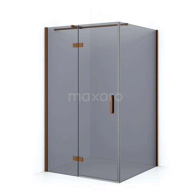 Diamond Shower enclosure | 110x110 cm Copper Smoke glass Pivot door Square CDB216511311KP