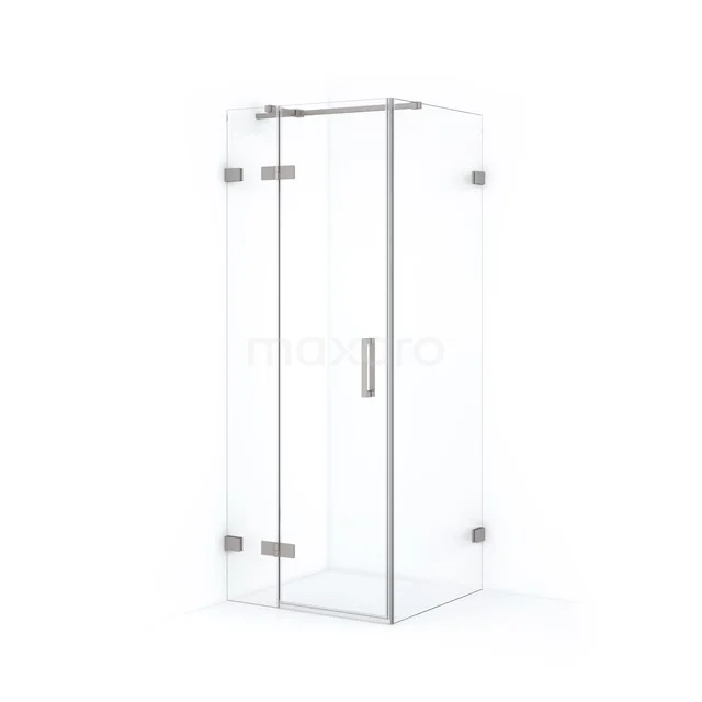 Diamond Shower enclosure | 80x80 cm Stainless steel Clear glass Pivot door Square CDB213508320BR