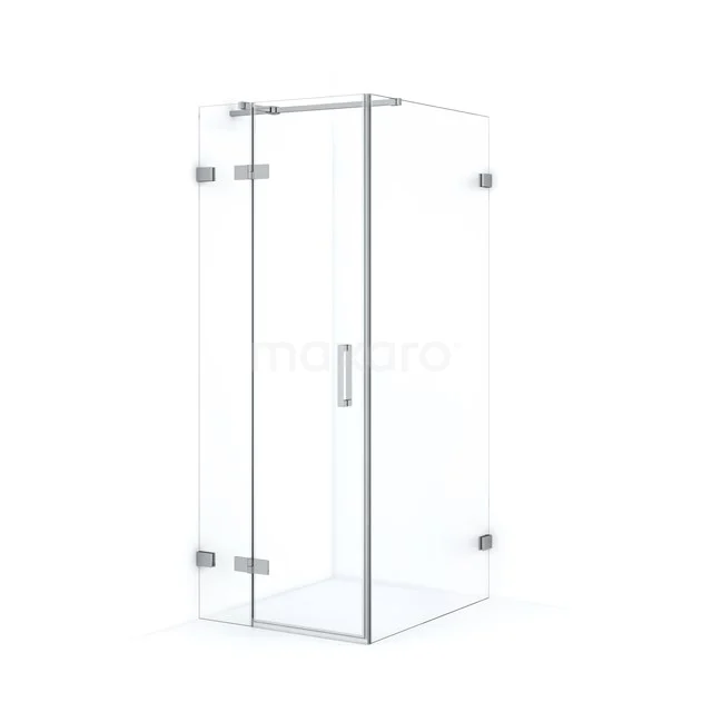Diamond Shower enclosure | 90x80 cm Chrome Clear glass Pivot door Rectangle CDB213509320C