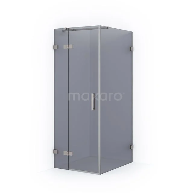Diamond Shower enclosure | 90x80 cm Stainless steel Smoke glass Pivot door Rectangle CDB213509321BR