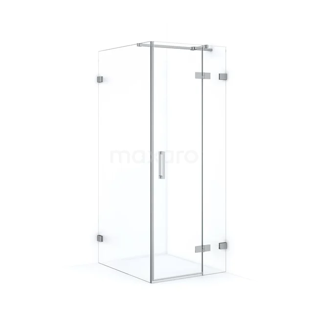 Diamond Shower enclosure | 90x80 cm Chrome Clear glass Pivot door Rectangle CDB223509320C