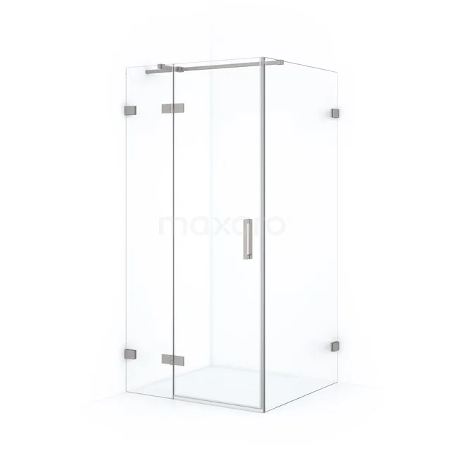 Diamond Shower enclosure | 100x100 cm Stainless steel Clear glass Pivot door Square CDB214610320BR