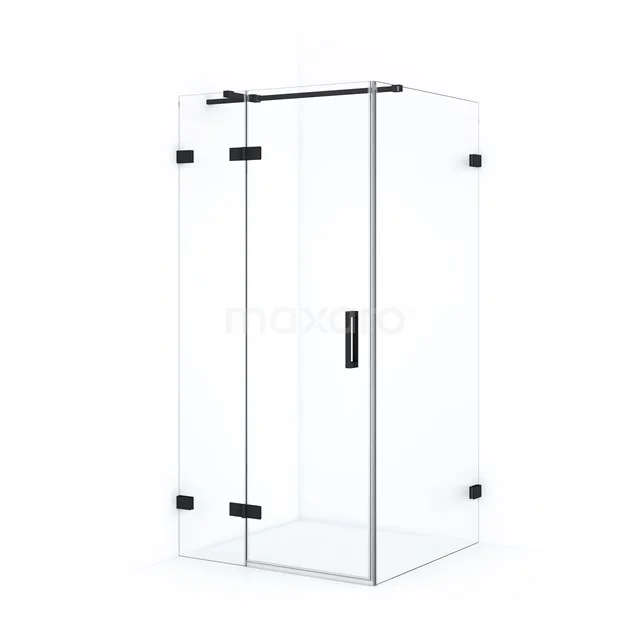 Diamond Douchecabine | 90x70 cm Mat zwart Helder glas Draaideur Rechthoek CDB214507320MB