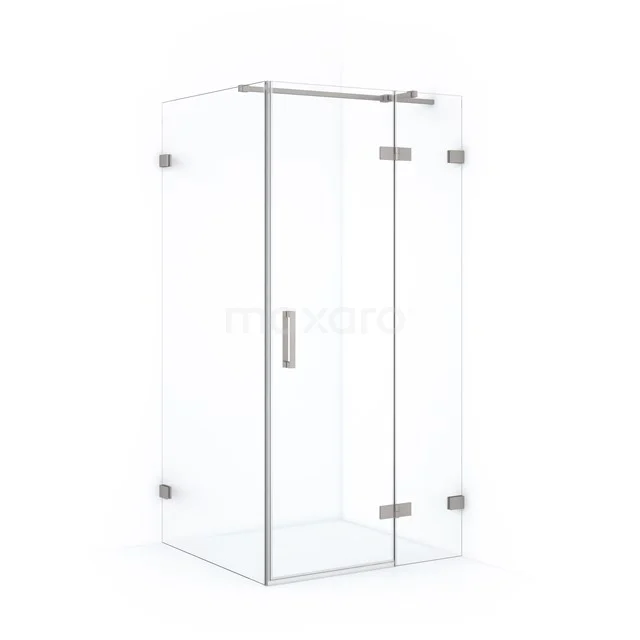Diamond Shower enclosure | 100x70 cm Stainless steel Clear glass Pivot door Rectangle CDB224607320BR