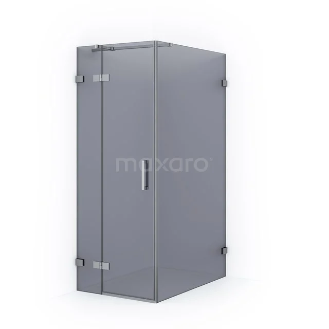 Diamond Shower enclosure | 110x80 cm Chrome Smoke glass Pivot door Rectangle CDB213511321C