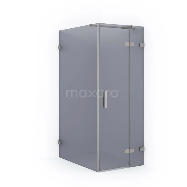 Diamond Shower enclosure | 120x80 cm Stainless steel Smoke glass Pivot door Rectangle CDB223512321BR
