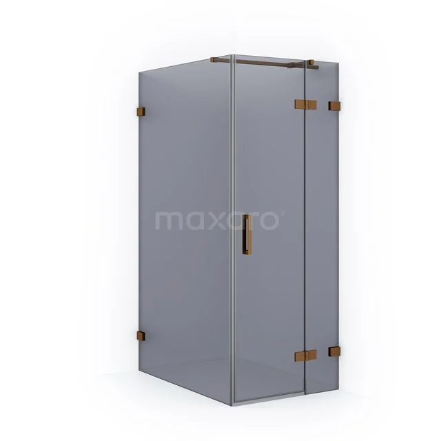 Diamond Shower enclosure | 120x80 cm Copper Smoke glass Pivot door Rectangle CDB223512321KP