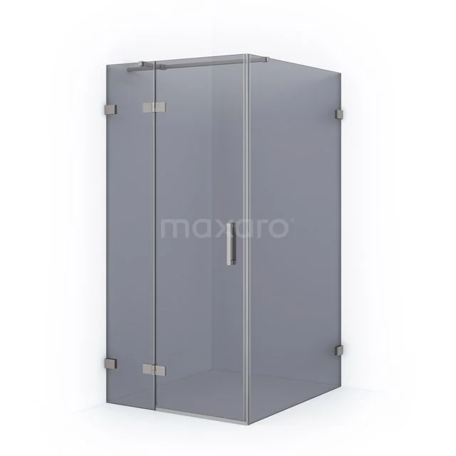 Diamond Duschkabine | 120x100 cm Edelstahl Drehtür Rechteck CDB214612321BR Matglasene Eck-Duschkabine mit metallischen Scharnieren, modernes Design für ein stilvolles Badezimmer.