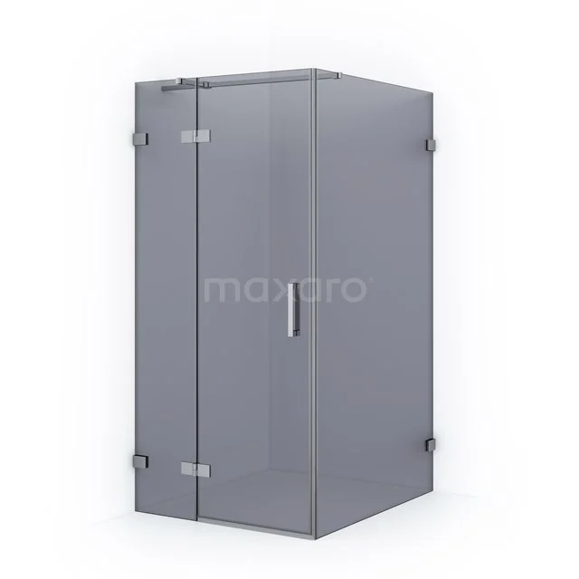 Diamond Shower enclosure | 110x90 cm Chrome Smoke glass Pivot door Rectangle CDB213611321C