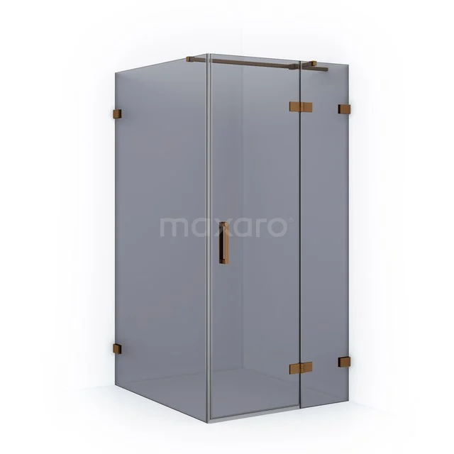 Diamond Shower enclosure | 120x90 cm Copper Smoke glass Pivot door Rectangle CDB223612321KP