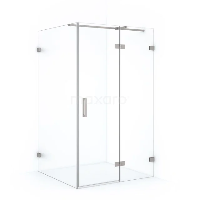 Diamond Shower enclosure | 110x110 cm Stainless steel Clear glass Pivot door Square CDB226511320BR