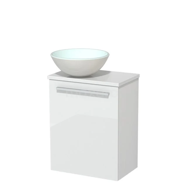 xonox.home Badkamer Ice midi-kast commode badkamerkast breed front wit hoogglans corpus wit, ca.60x80x30cm