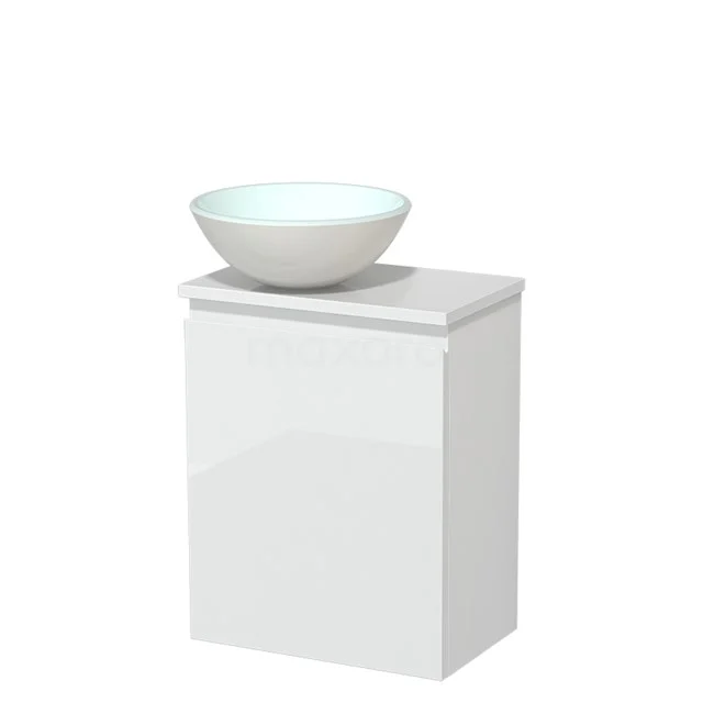 Toiletmeubel met Waskom Glas Modulo Hoogglans Wit 41 cm TMK10-00183