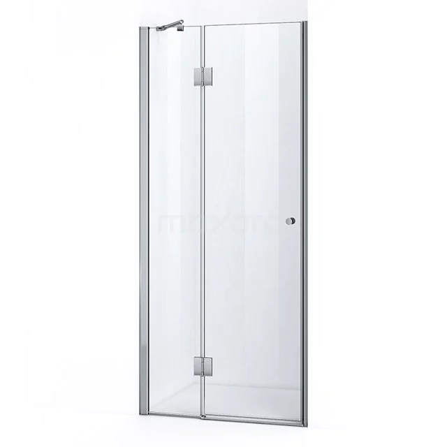 Zircon Allure Duschtür | 80 cm Chrom Drehtür WZC35011 Glasene Duschtür mit Scharnier, transparent mit chromenem Rand, geeignet für moderne Bäder, langlebig und stilvoll.