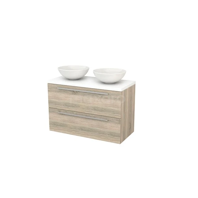 Bathroom unit wood-look vanity units with basin, modern design, ideal for stylish bathroom storage.